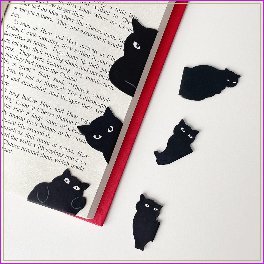Paperclip Magnetic Set - 6 Cute Cat Magnetic Bookmarks Set