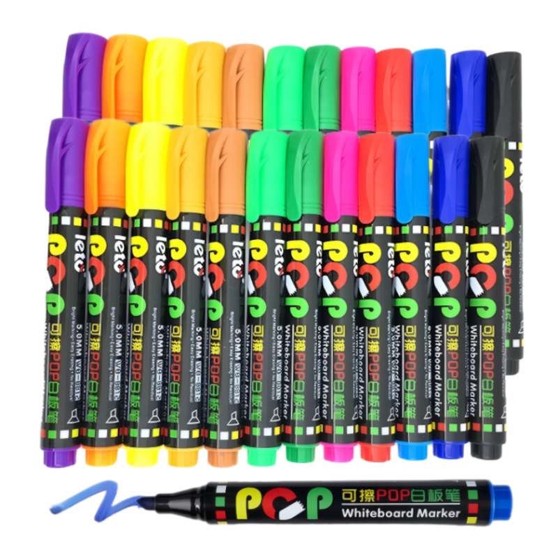 Whiteboard Marker Set - 12Colors Whiteboard Marker Set,Quick-drying,Erasable, Refillable,High Capacity,Low