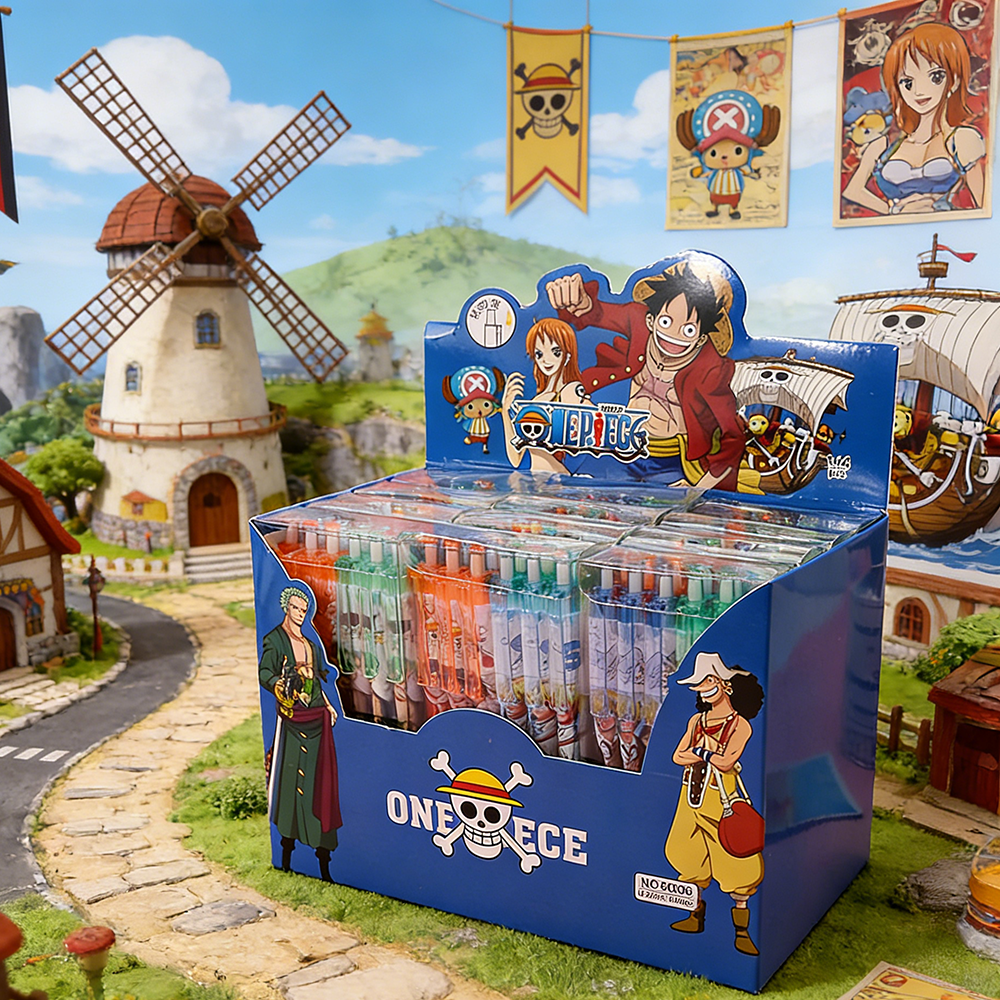 Gel Ink Pen Set - 4/12/24Pcs Anime One Piece Black Ink