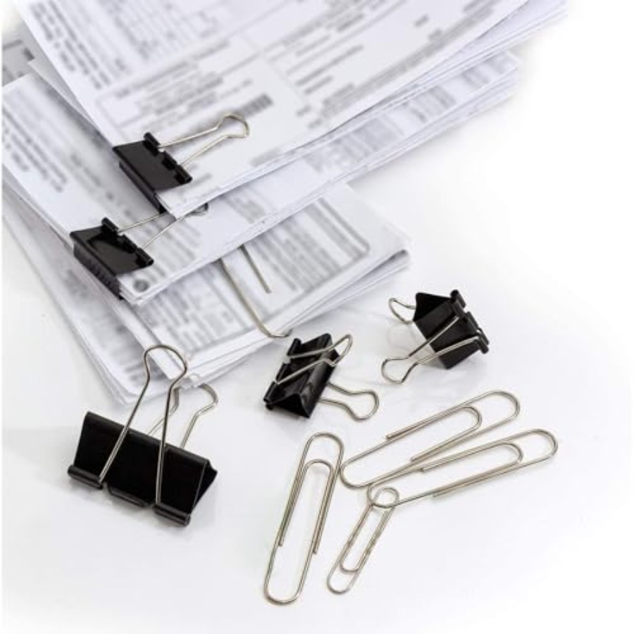 340 PCS Paper Clips and Binder - Binder Clip Assorted recension och pris
