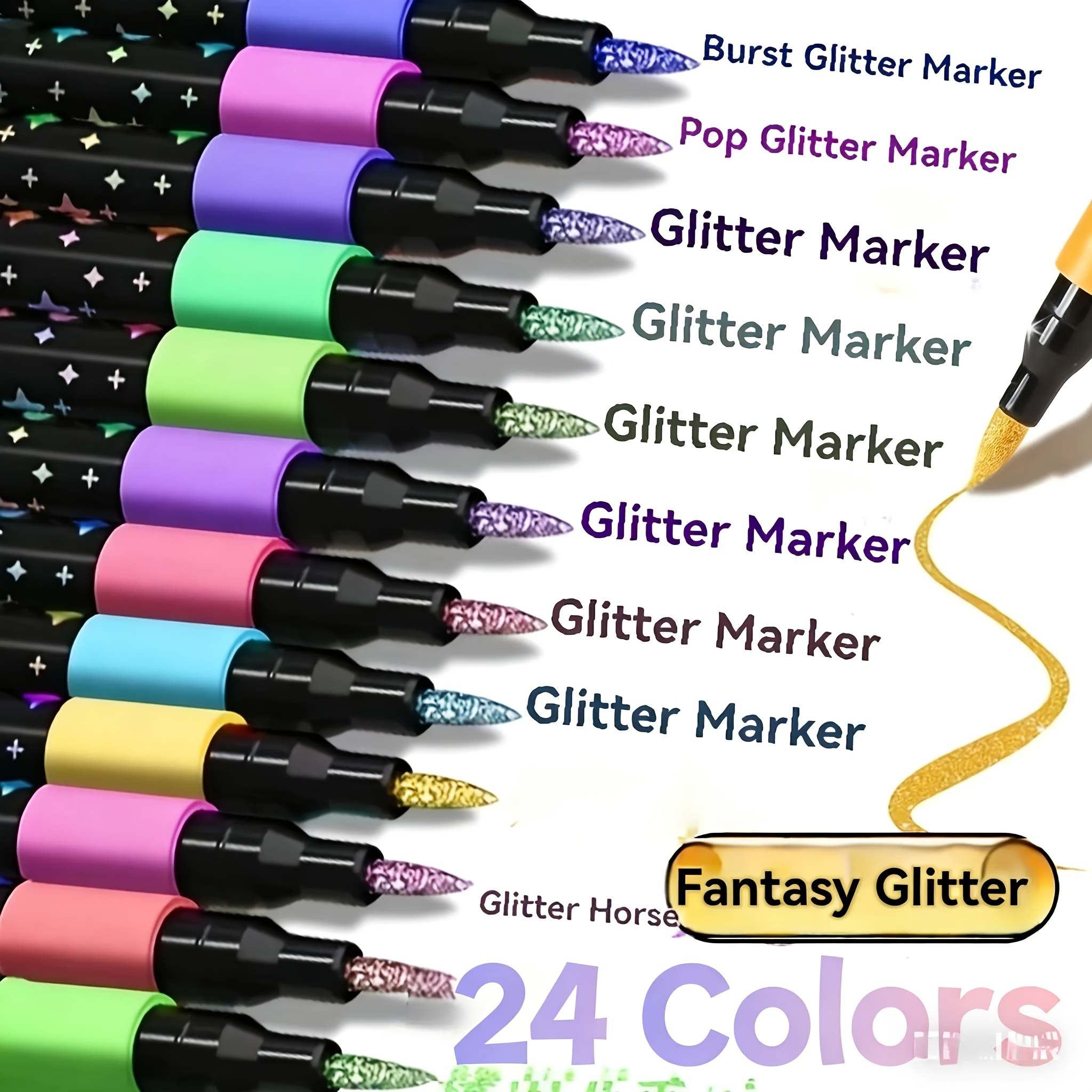 24/48 Color Double-Ended Glitt - Gel Ink Pen Set recension och pris