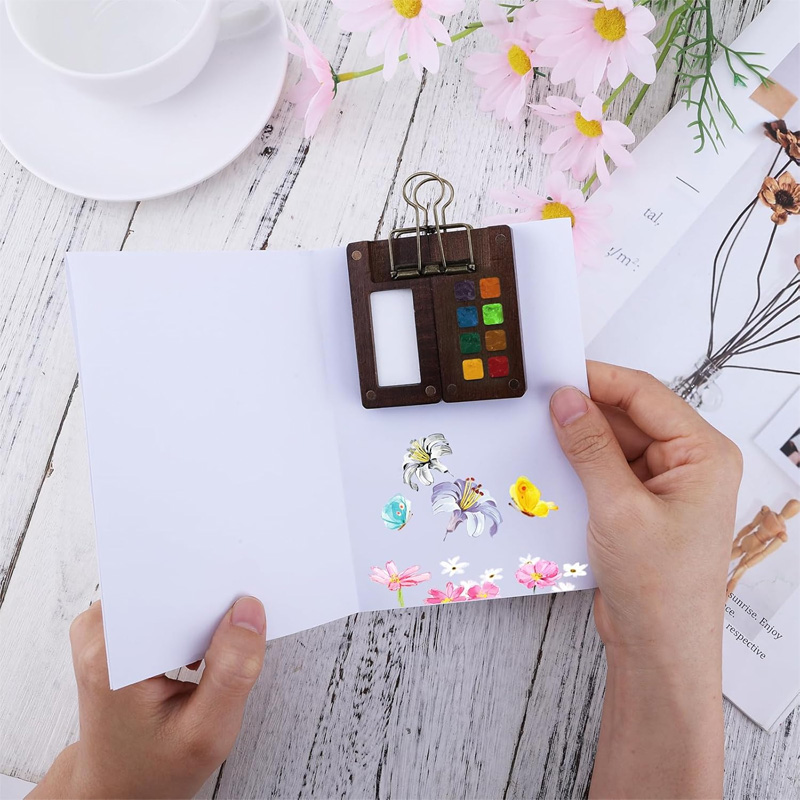 Portable Watercolor Set Travel - Binder Clip Assorted recension och pris