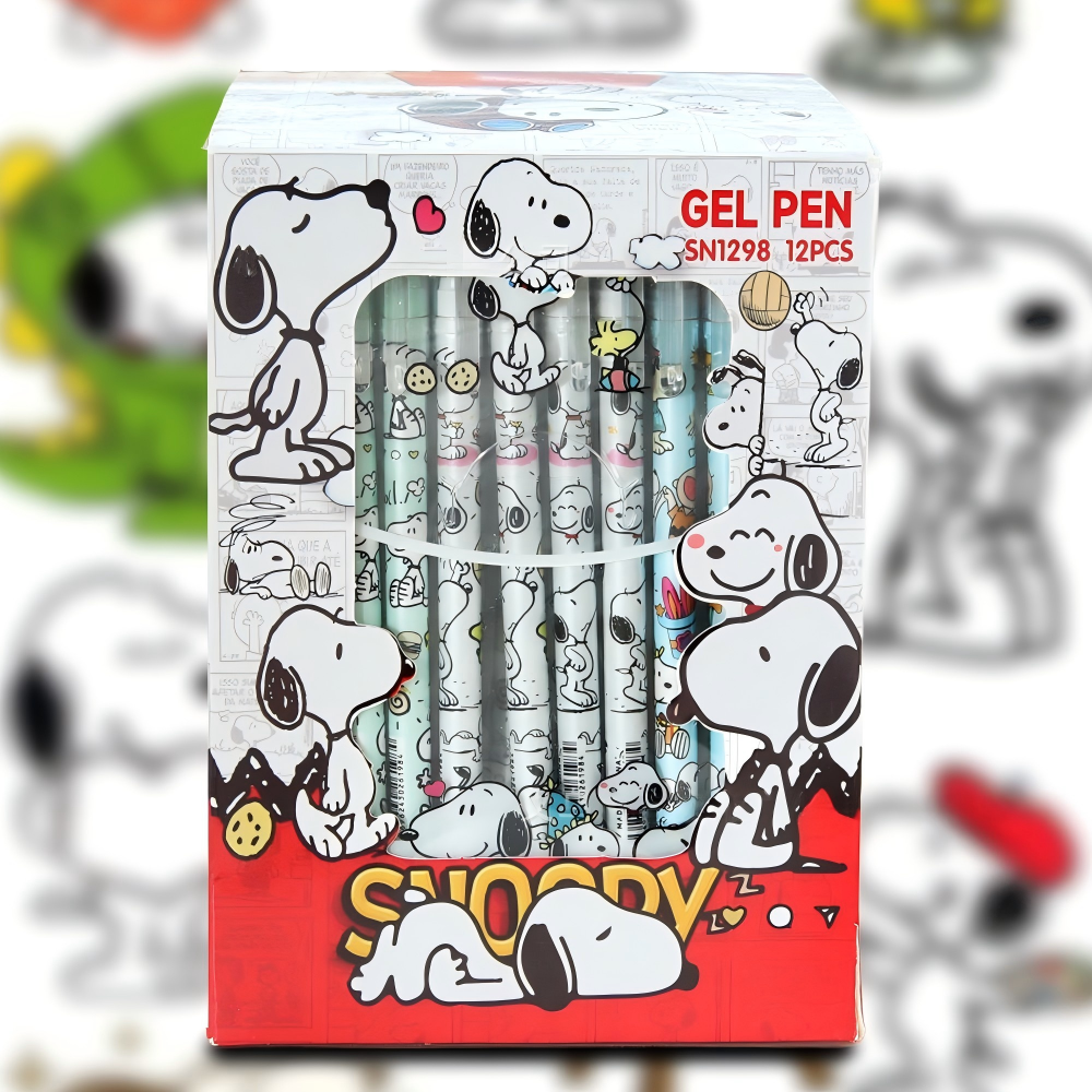 12 Pcs/Set Kawaii Snoopy Erasa - Gel Ink Pen Set recension och pris