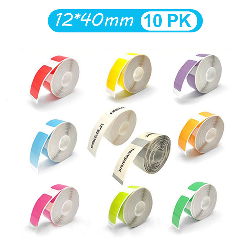 12*40mm Colored Transparent Th - Label Printer Tape recension och pris