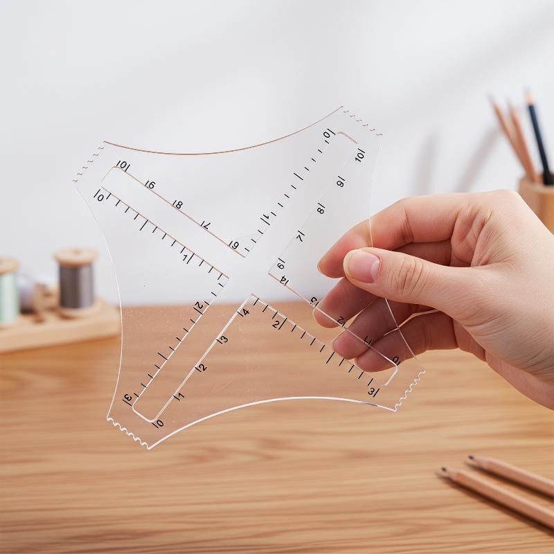 Acrylic Transparent Knitting D - Ruler Set Transparent recension och pris