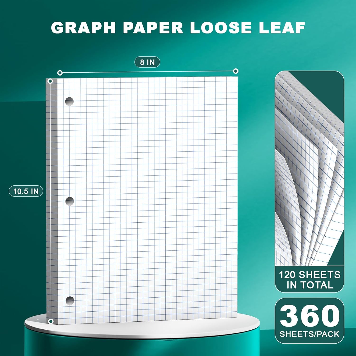 Loose Leaf Graph Paper Noteboo - Graph Paper Pad recension och pris