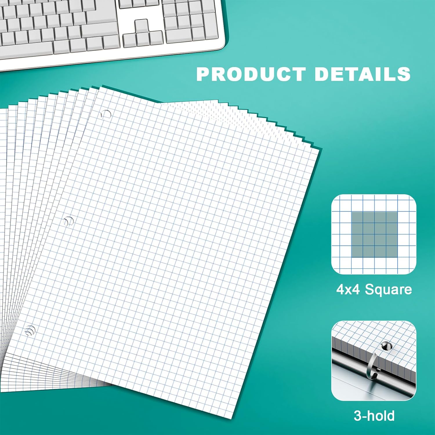 Loose Leaf Graph Paper Noteboo - Graph Paper Pad recension och pris
