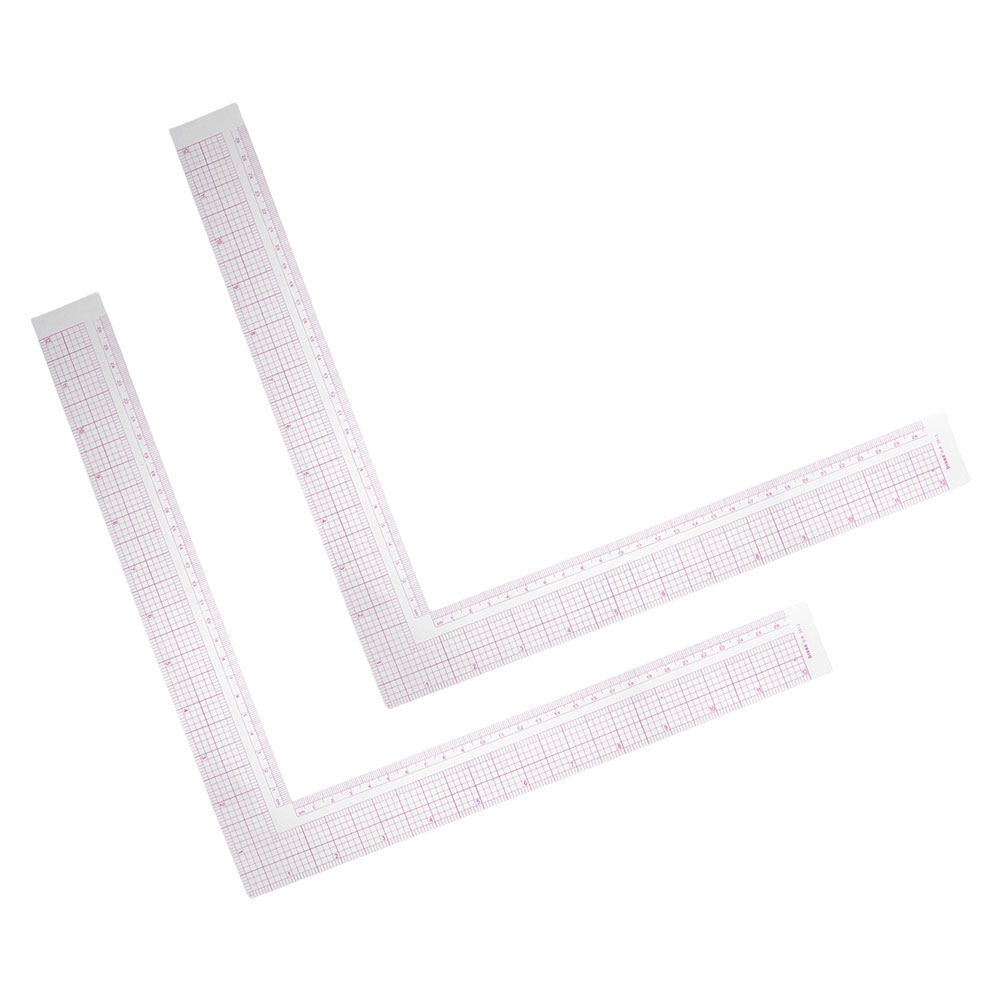 2Pcs Compact Clothing Design R - Ruler Set Transparent recension och pris
