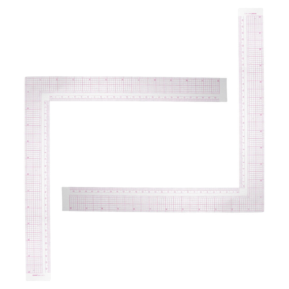 2Pcs Compact Clothing Design R - Ruler Set Transparent recension och pris
