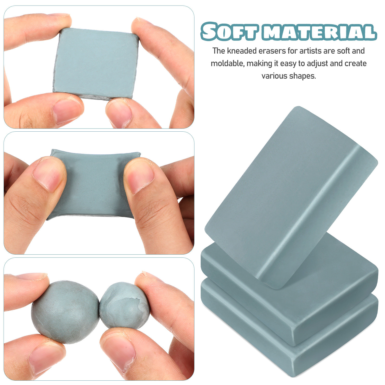 12Pcs Kneaded Erasers Moldable - Rubber Eraser Kneaded recension och pris