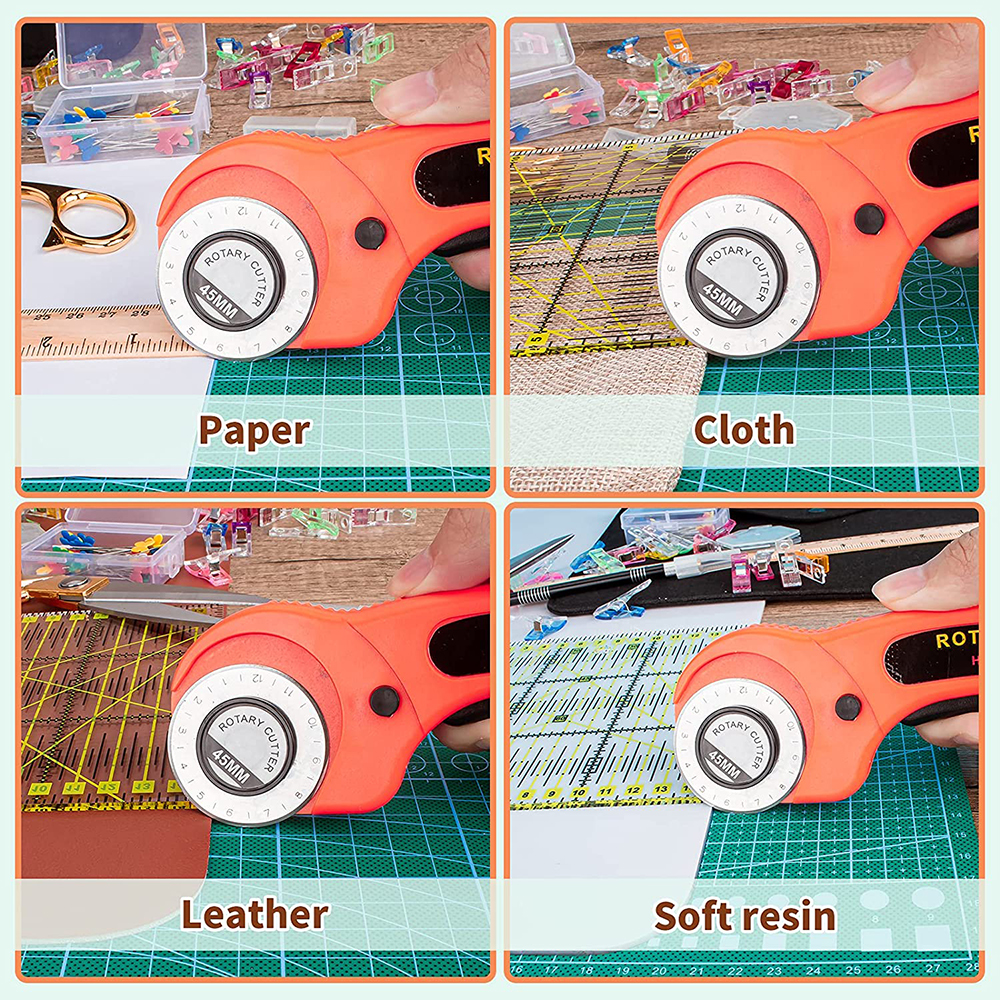 42PCS Rotary Cutter Set 45mm F - Scissors Stainless Craft recension och pris