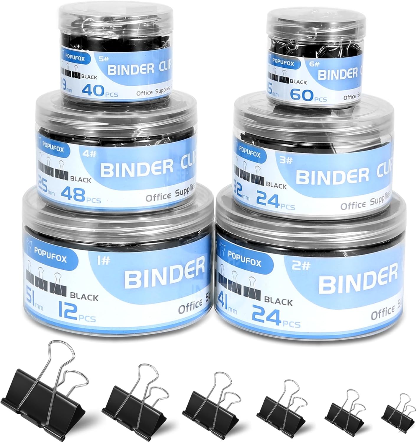 Binder Clips 208 PCS Assorted  - Binder Clip Assorted recension och pris