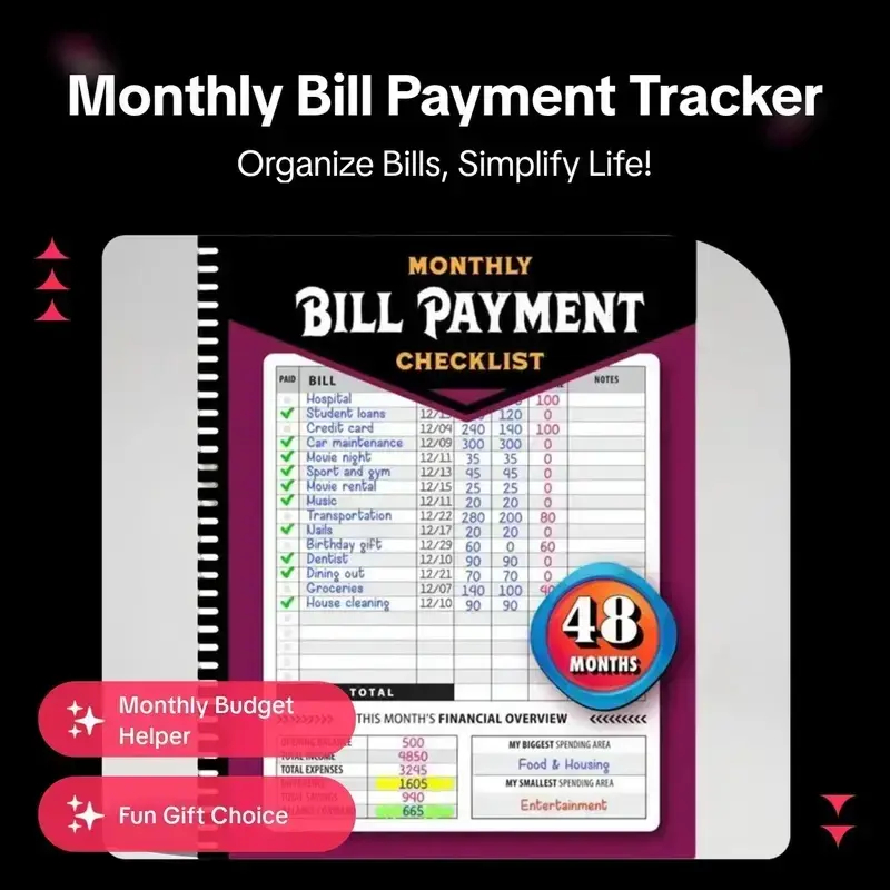 ADHD A4 Planner Notebook, Dura - Planner Weekly Budget recension och pris