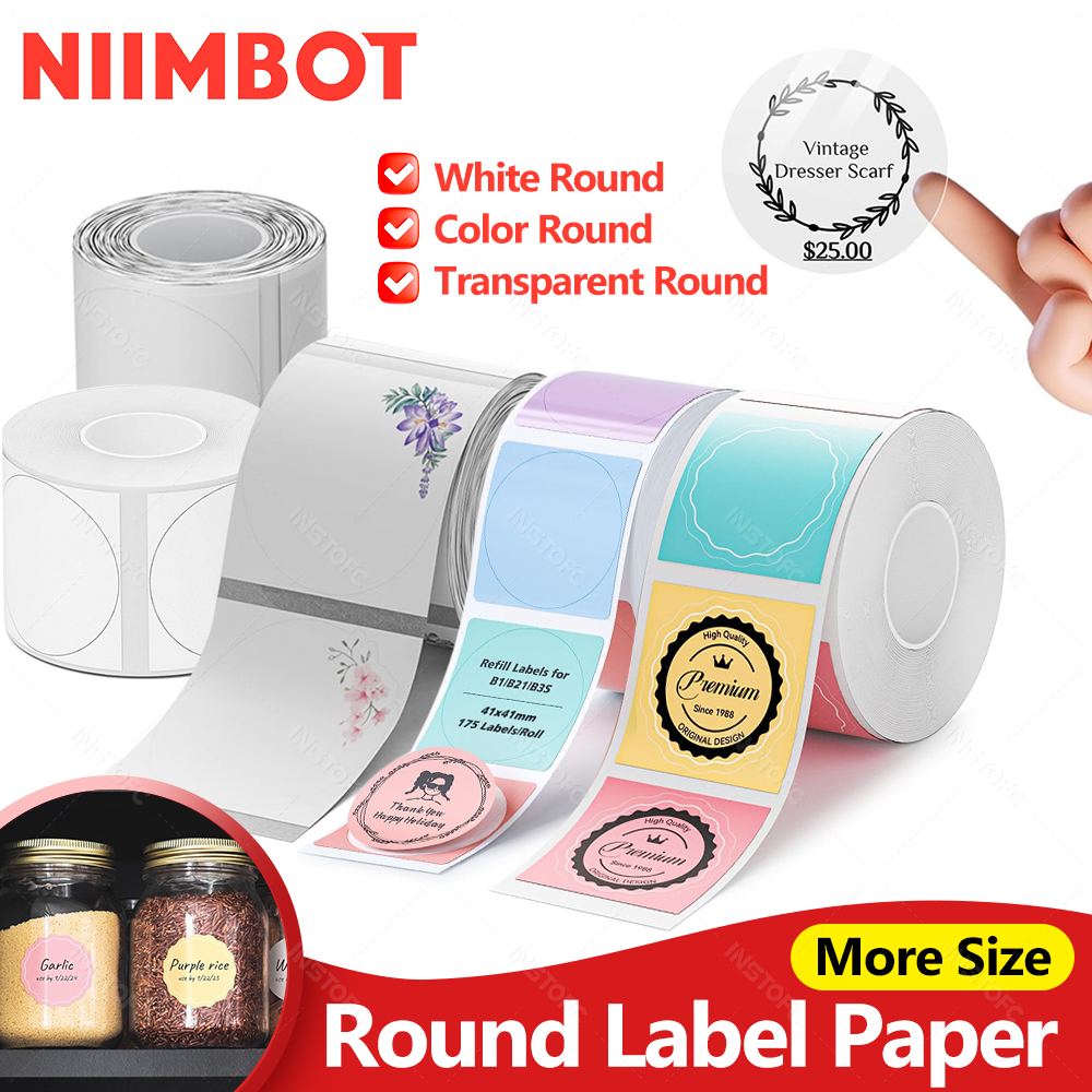 NiiMBOT B21 B1 B3S Round Label - Label Printer Tape recension och pris