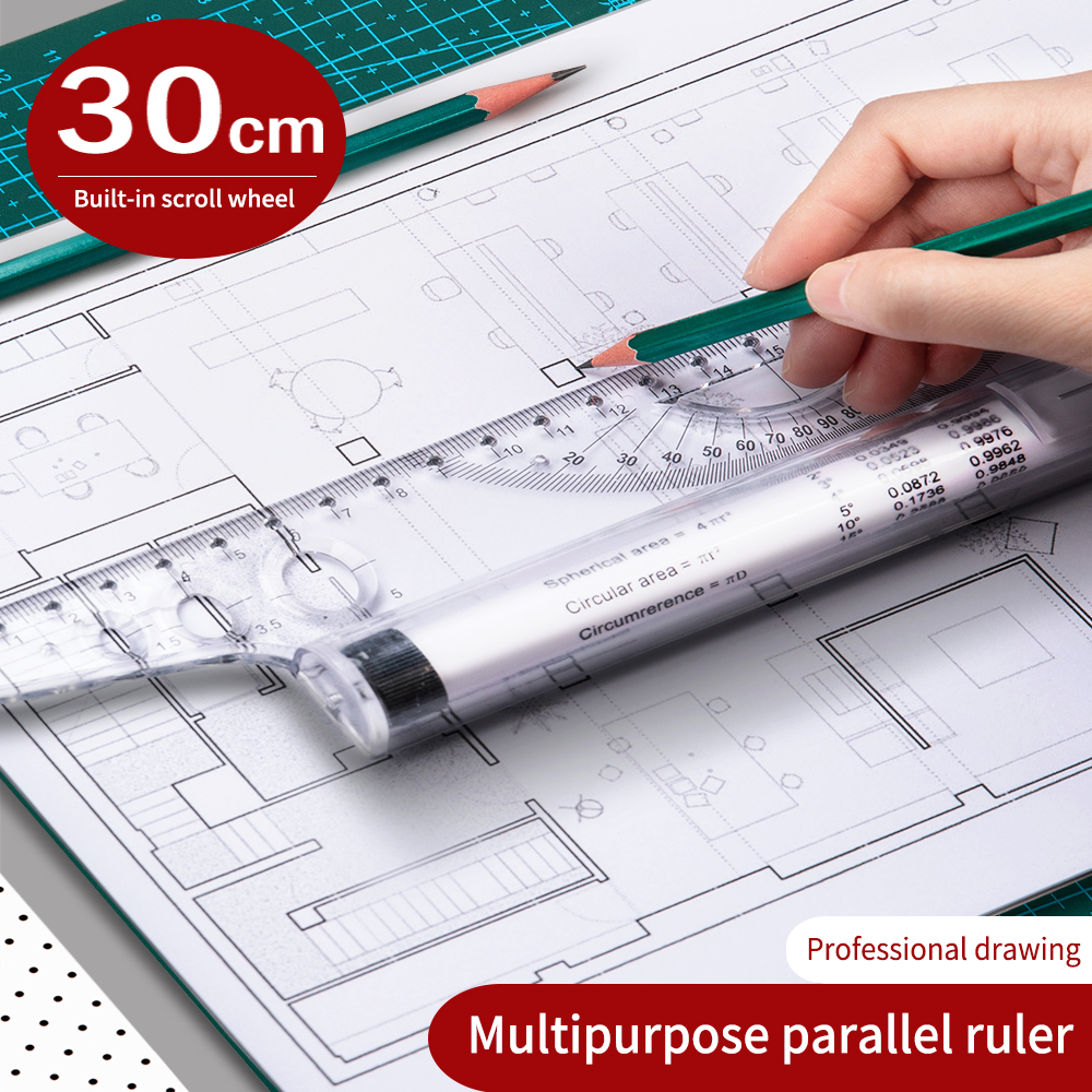 30cm Transparent Parallel Roll - Ruler Set Transparent recension och pris