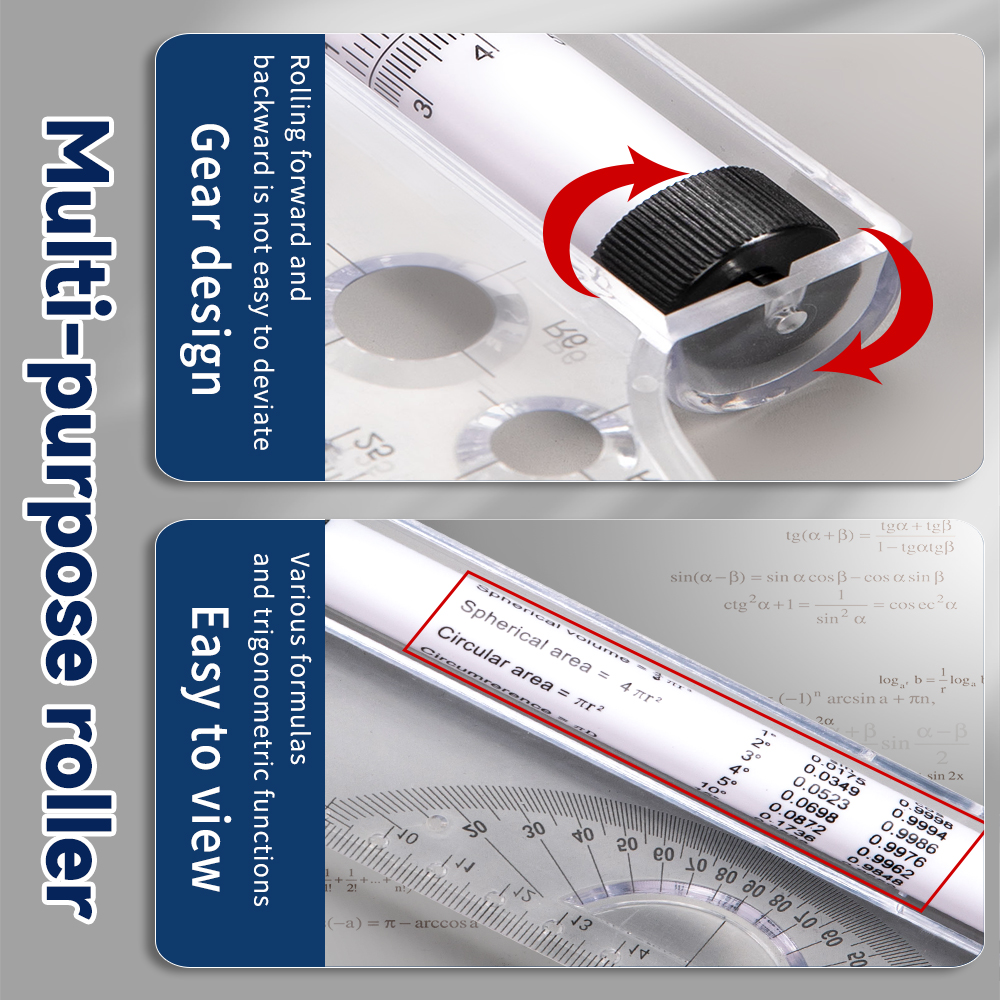30cm Transparent Parallel Roll - Ruler Set Transparent recension och pris