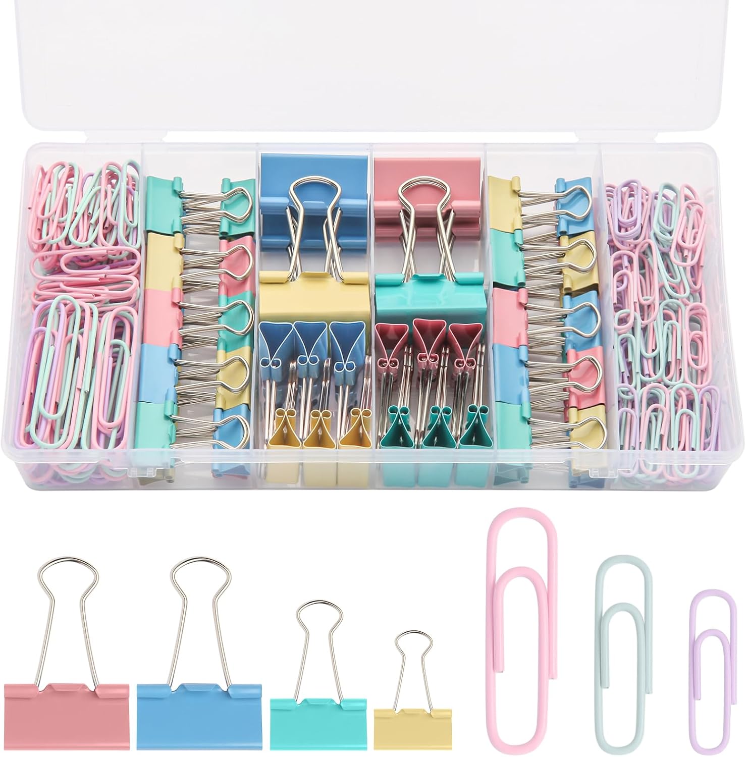 240PCS Colored Assorted Paper  - Binder Clip Assorted recension och pris