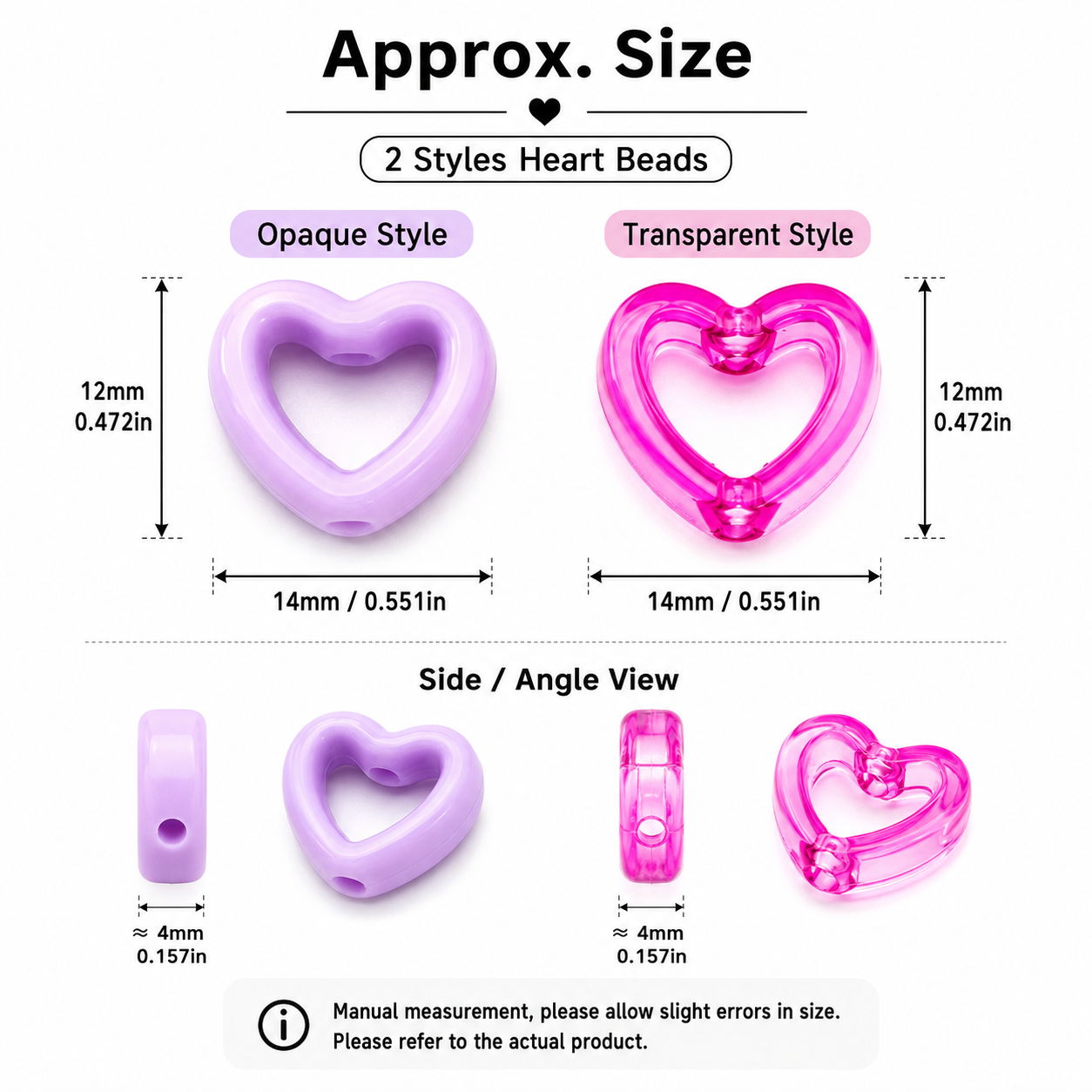 30Pcs Multicolor Clear Heart A - Stationery Supplier recension och pris