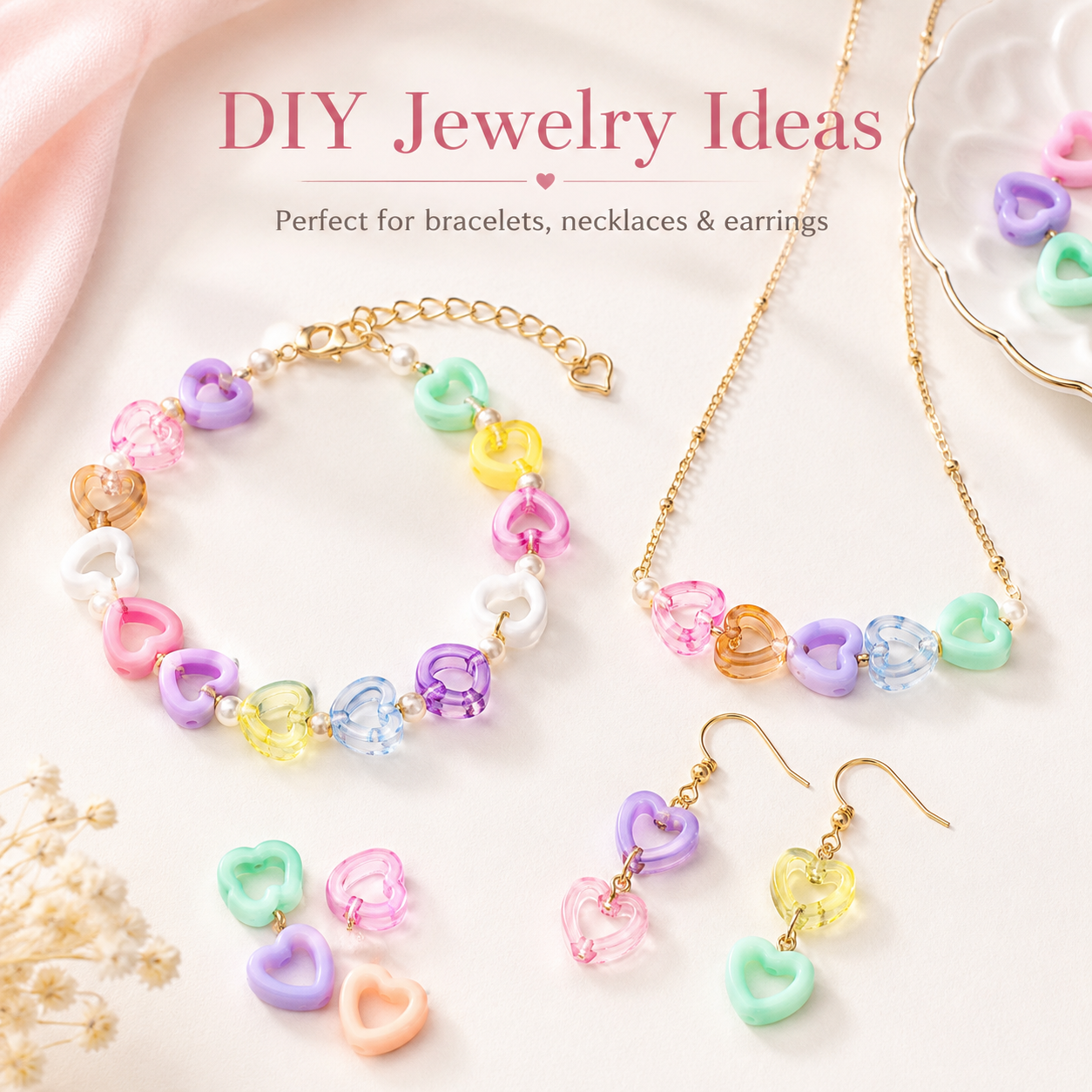 30Pcs Multicolor Clear Heart A - Stationery Supplier recension och pris