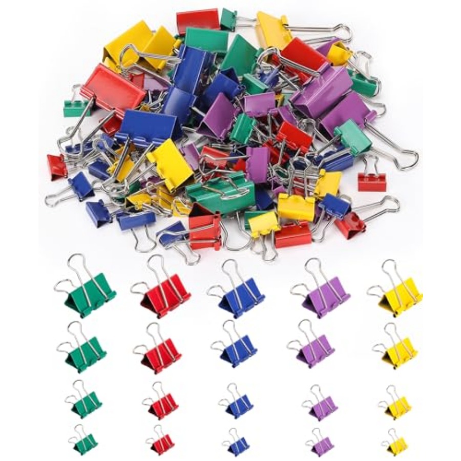 - Metal Binder Clips, 100 pcs, - Binder Clip Assorted recension och pris
