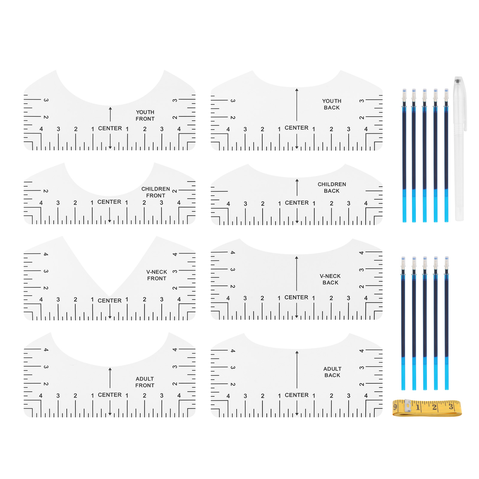 Transparent T-shirt Ruler Guid - Ruler Set Transparent recension och pris