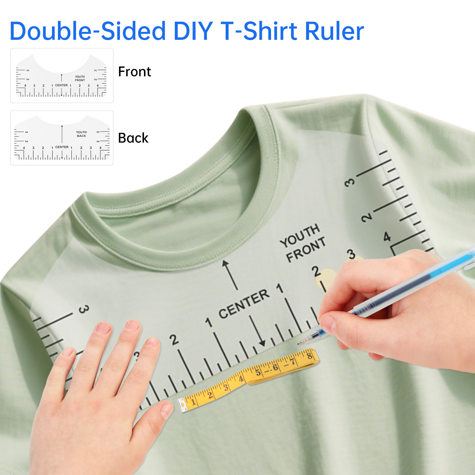 Transparent T-shirt Ruler Guid - Ruler Set Transparent recension och pris