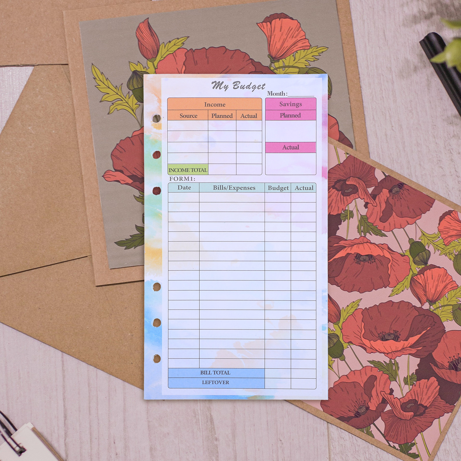 14 Sheets A6 Budget Planner Re - Planner Weekly Budget recension och pris