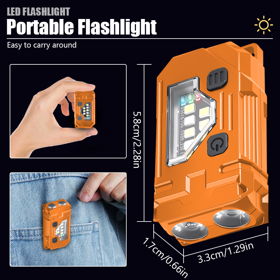 Mini Keychain EDC Flashlight R - Stationery Supply recension och pris