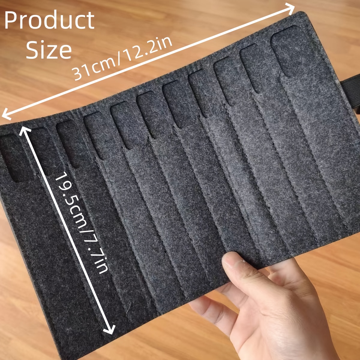 11-Pen Capacity Felt Roll-Up P - Pen Pouch Roll recension och pris
