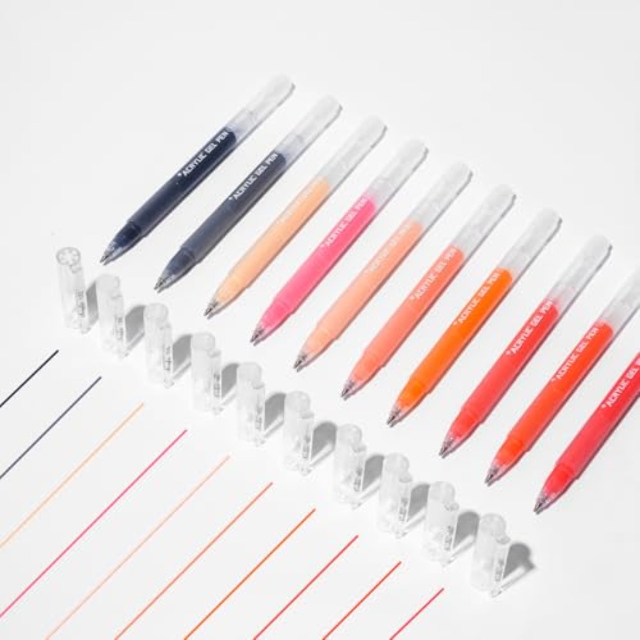 ROSYMENG 10 Colors Acrylic Gel - Gel Ink Pen Set recension och pris