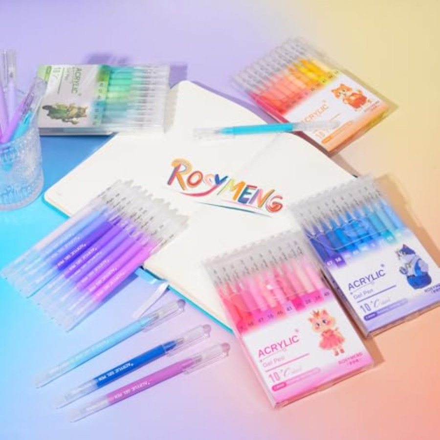 ROSYMENG 10 Colors Acrylic Gel - Gel Ink Pen Set recension och pris
