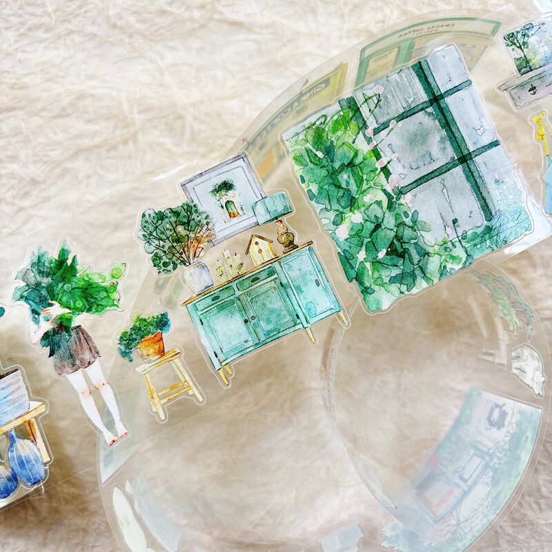 DingDing Studio Vintage Green  - Washi Tape Set recension och pris
