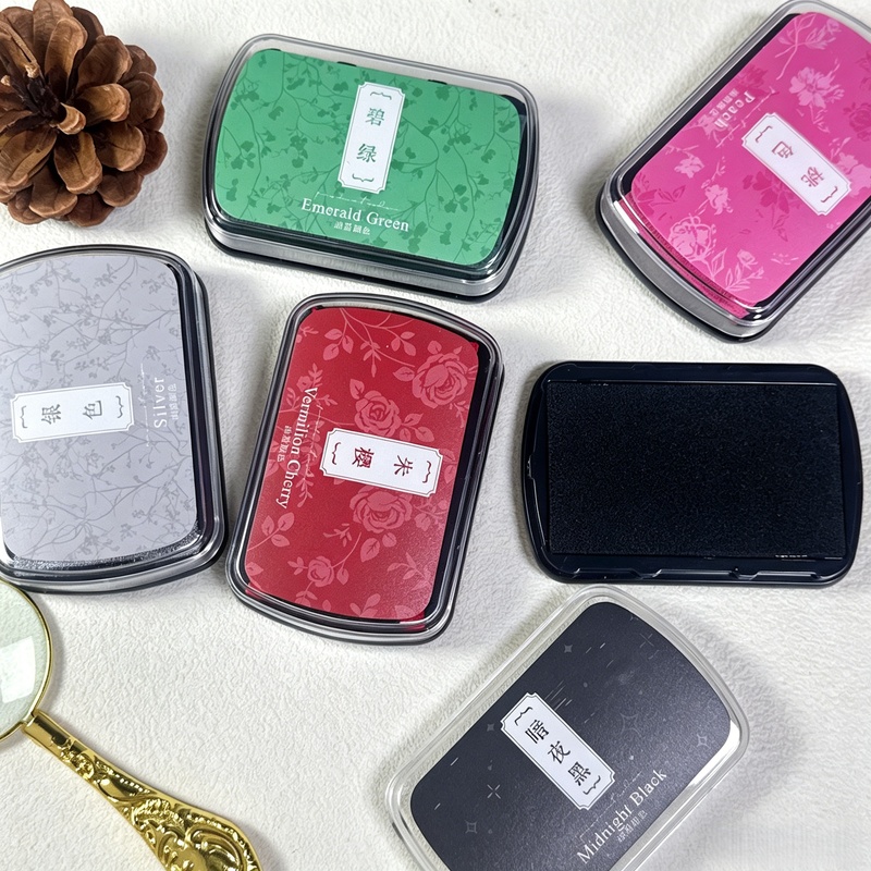 1pc Oil-Based Ink Pad, Colorfu - Self Inking Stamp recension och pris