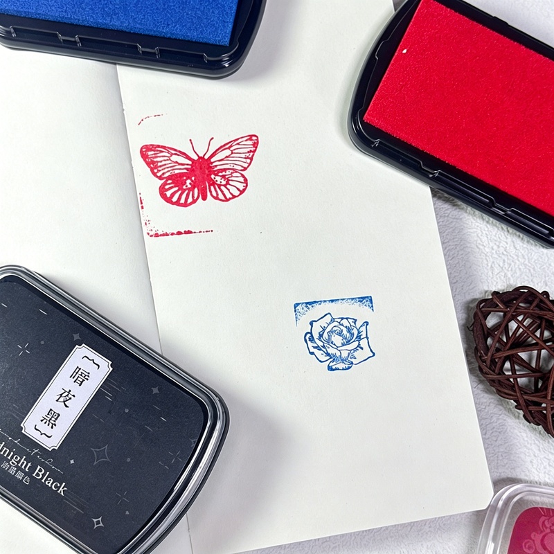 1pc Oil-Based Ink Pad, Colorfu - Self Inking Stamp recension och pris