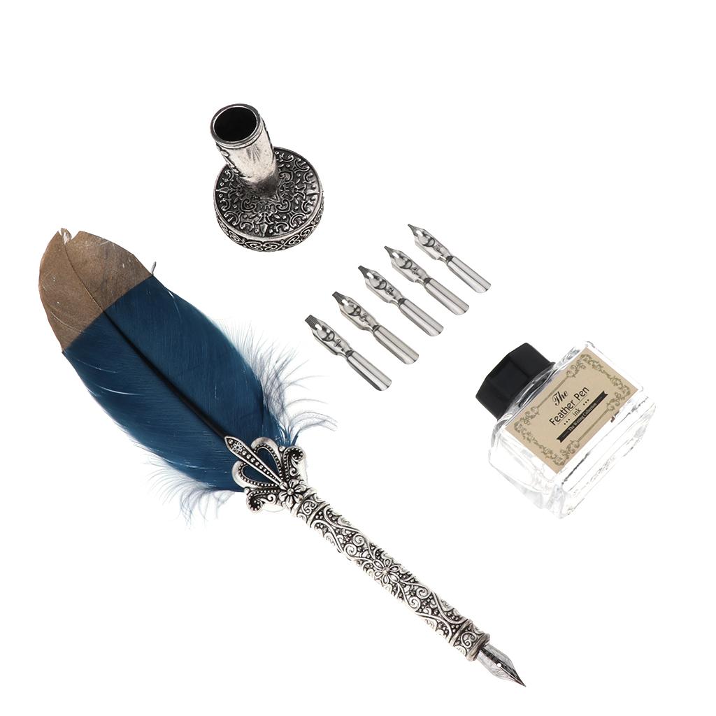 Feather Quill Calligraphy Pen  - Calligraphy Ink Bottle recension och pris