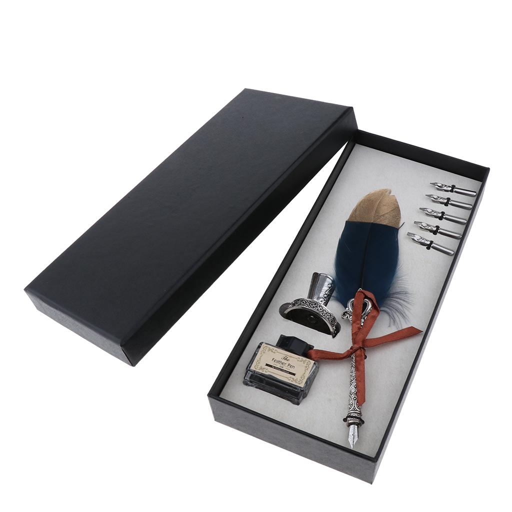 Feather Quill Calligraphy Pen  - Calligraphy Ink Bottle recension och pris