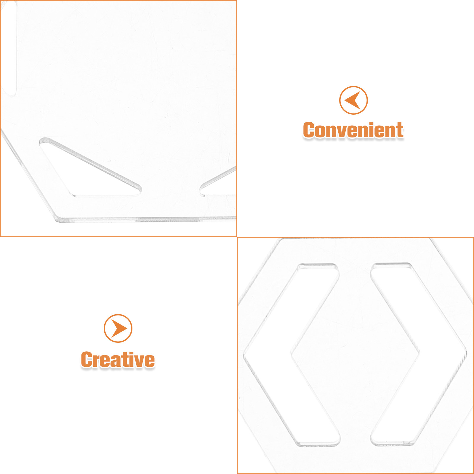 5Pcs Hexagon Quilting Template - Ruler Set Transparent recension och pris