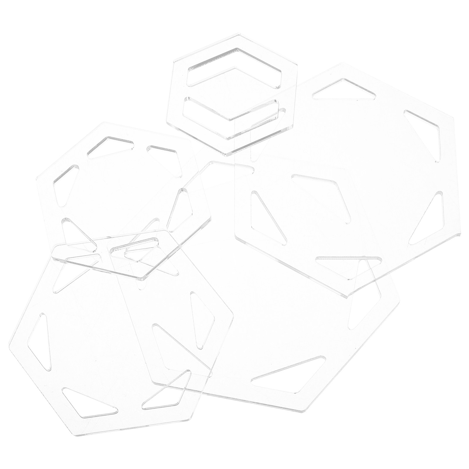 5Pcs Hexagon Quilting Template - Ruler Set Transparent recension och pris