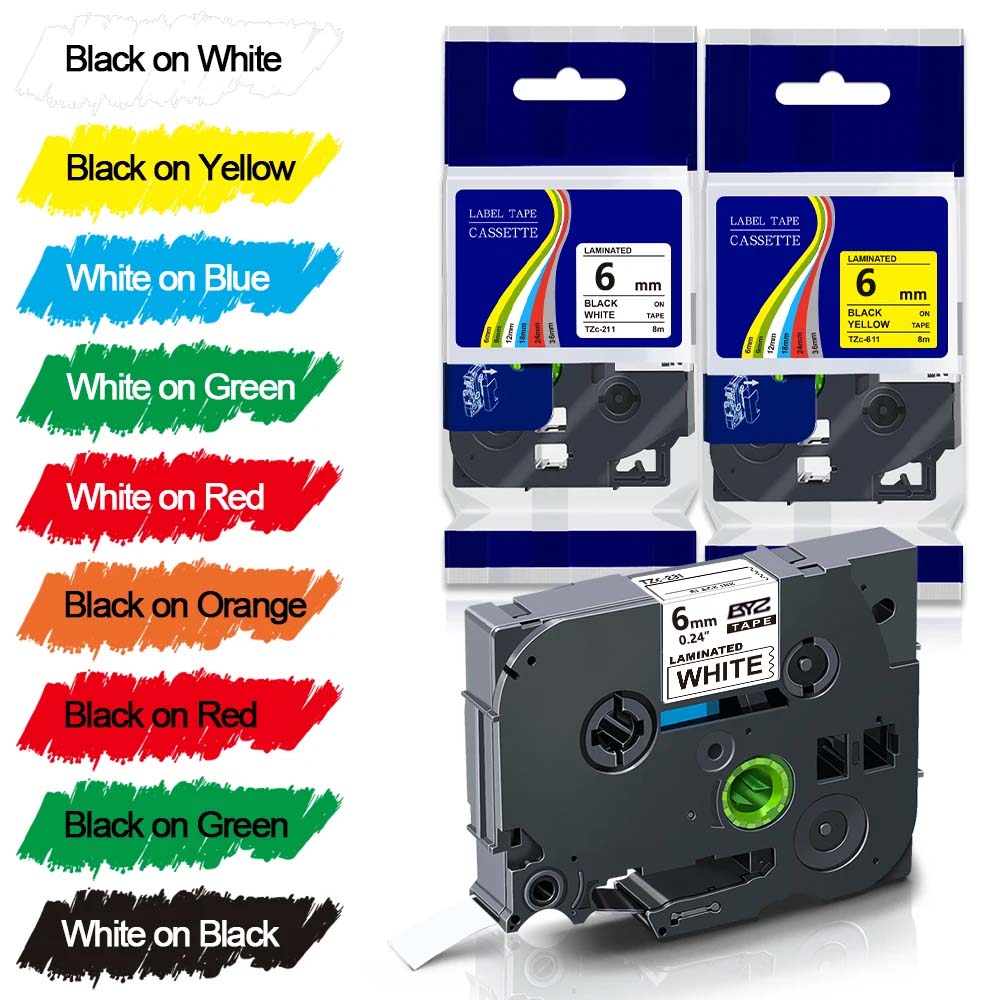 1pack TZe211 Ptouch 6mm/0.24“  - Label Printer Tape recension och pris