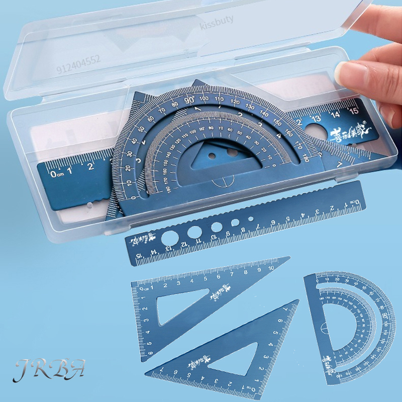 4 In 1 Aluminum Alloy Ruler St - Ruler Set Transparent recension och pris