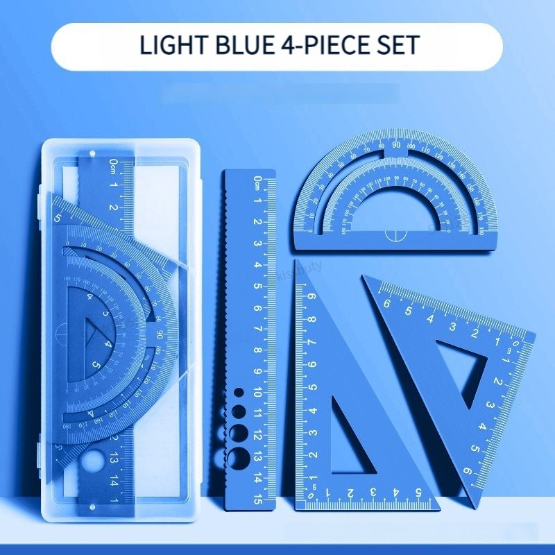 4 In 1 Aluminum Alloy Ruler St - Ruler Set Transparent recension och pris