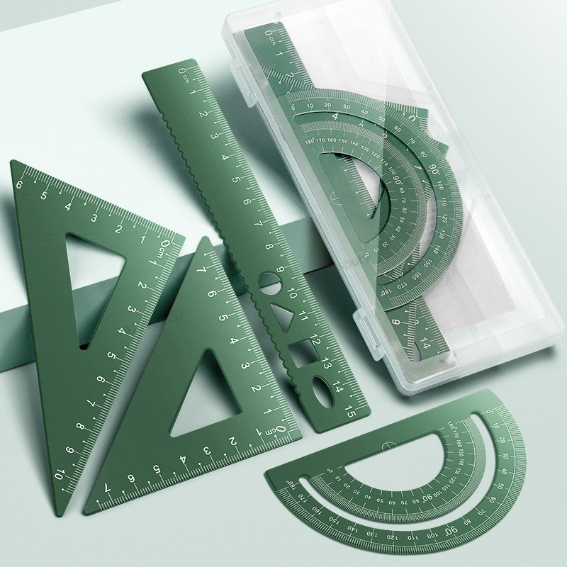 4 In 1 Aluminum Alloy Ruler St - Ruler Set Transparent recension och pris