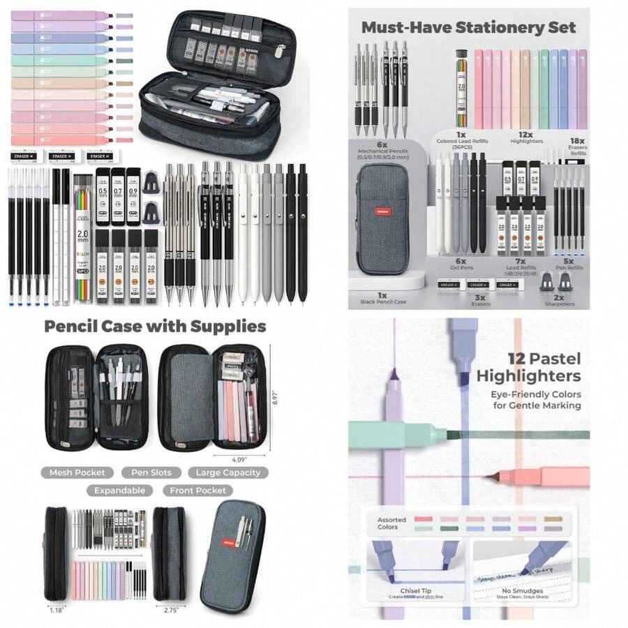 45 PCS School Supplies With Pe - Gel Ink Pen Set recension och pris