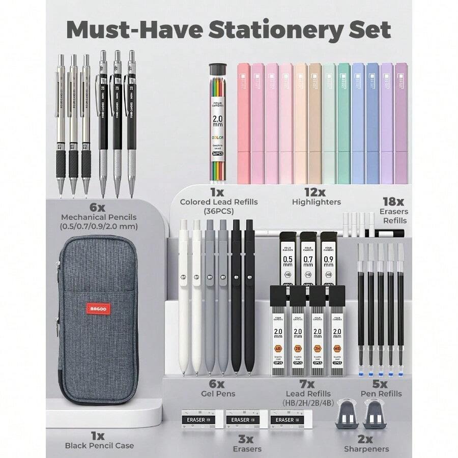 45 PCS School Supplies With Pe - Gel Ink Pen Set recension och pris
