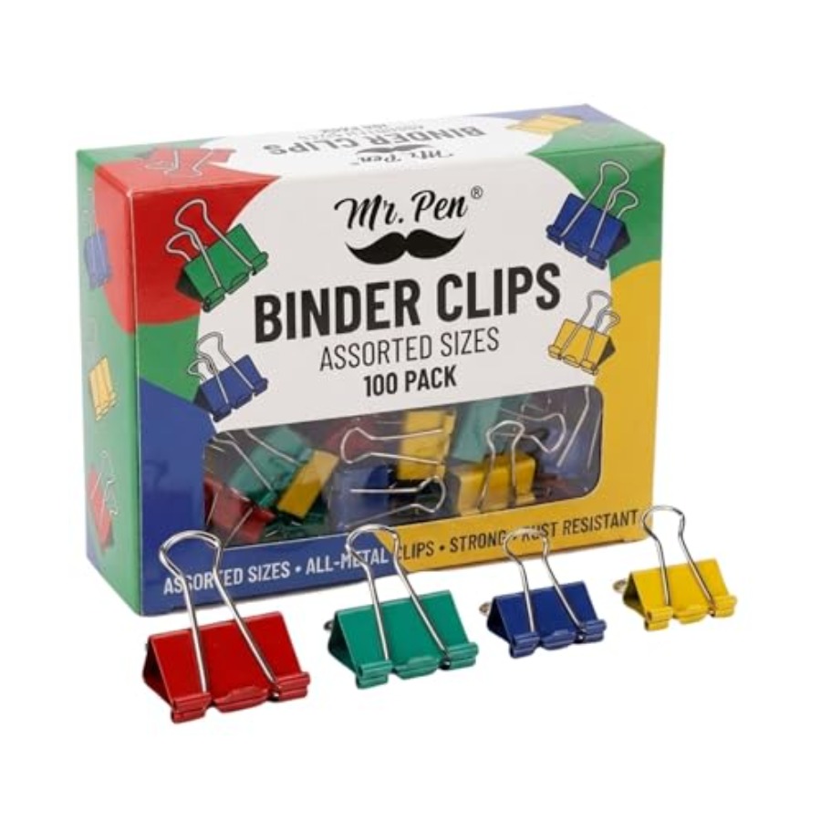 - Metal Binder Clips, 100 pcs, - Binder Clip Assorted recension och pris
