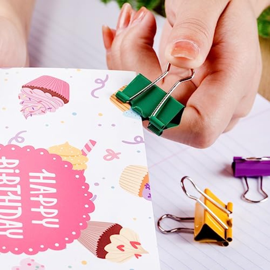 - Metal Binder Clips, 100 pcs, - Binder Clip Assorted recension och pris