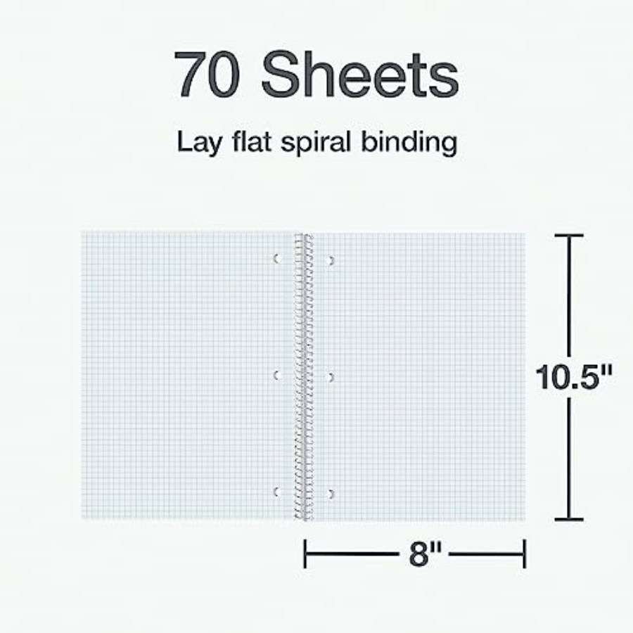Spiral Notebook 2 Pack, 1 Subj - Graph Paper Pad recension och pris