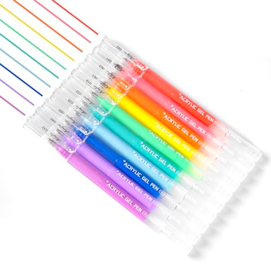 ROSYMENG 10 Colors Acrylic Gel - Gel Ink Pen Set recension och pris