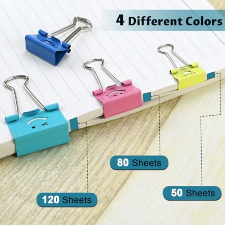 100 Pack Binder Clips Paper Cl - Binder Clip Assorted recension och pris