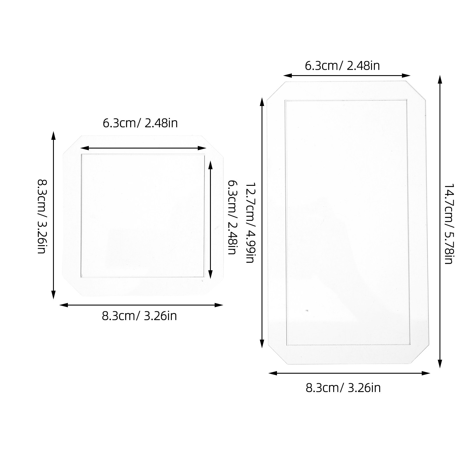 4Pcs Acrylic Quilting Template - Ruler Set Transparent recension och pris